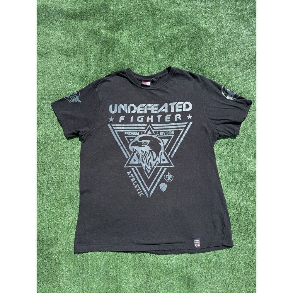 Vintage Y2K Phat Farm Undefeated Fighter Premium Division Black Shirt Size XL